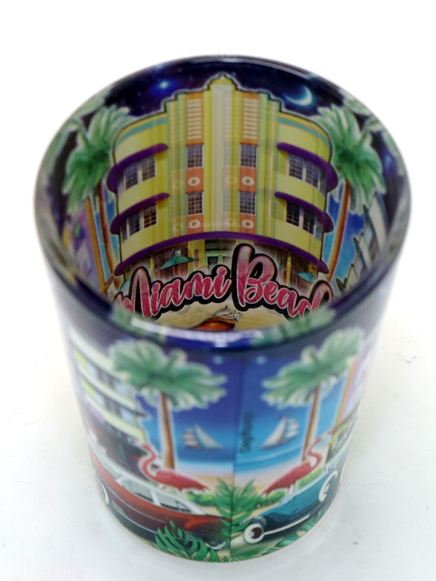 Miami Beach Florida Hotels Night In and Out Shot glass