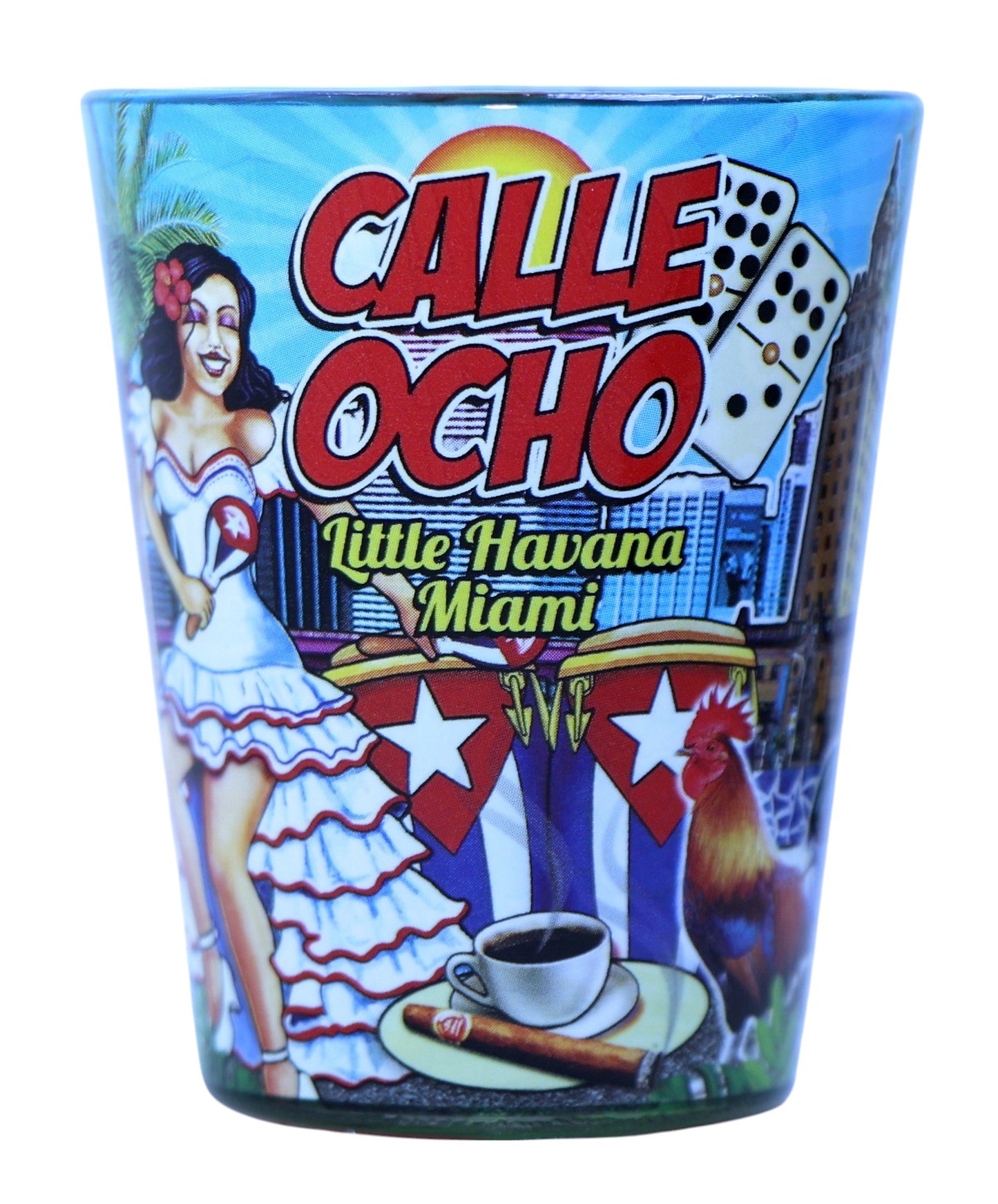 Miami Florida Calle Ocho In and Out Shot Glass