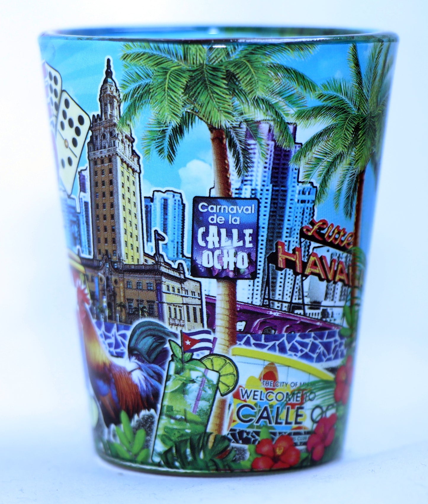 Miami Florida Calle Ocho In and Out Shot Glass