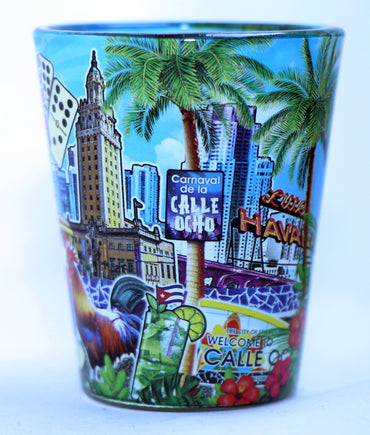 Miami Florida Calle Ocho In and Out Shot Glass