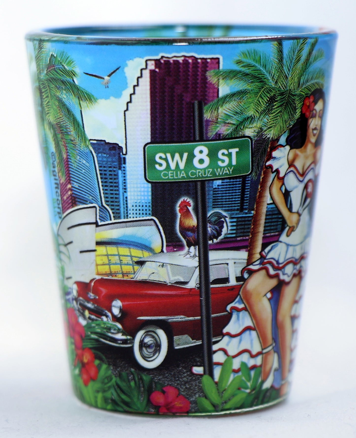 Miami Florida Calle Ocho In and Out Shot Glass