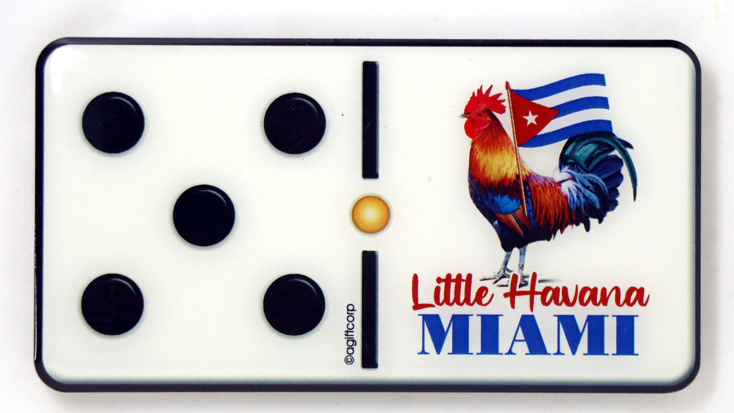 Miami Florida Little Havana Domino Rooster Dual Layer MDF Magnet