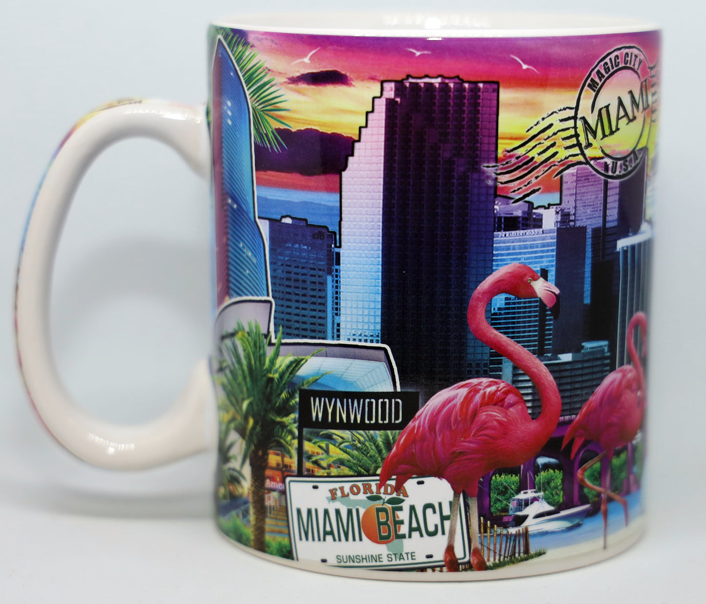 Miami Florida Scene Large Coffee Mug 18oz