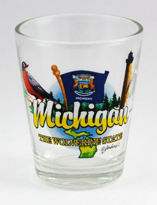 Michigan Wolverine State Elements Shot Glass