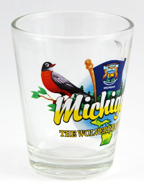 Michigan Wolverine State Elements Shot Glass