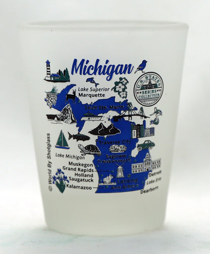 United States USA Midwestern Great Lakes States Souvenir Boxed Shot Glass Set (Set of 6)