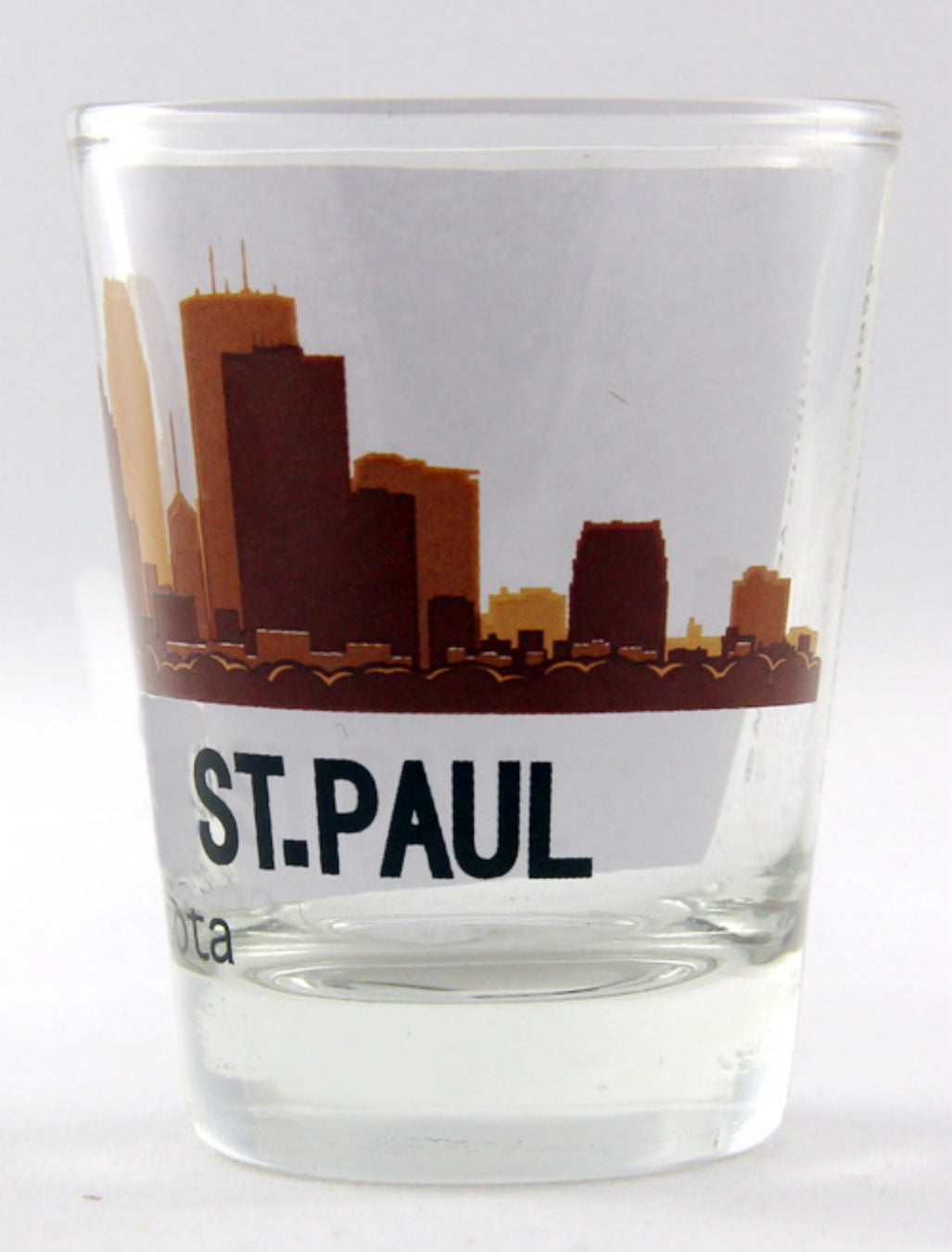 Minneapolis-St. Paul Minnesota Sunset Skyline Shot Glass