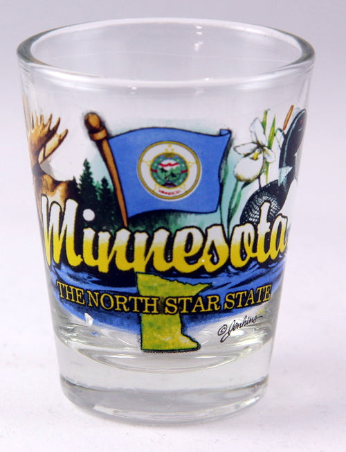 Minnesota North Star State State Elements Shot Glass