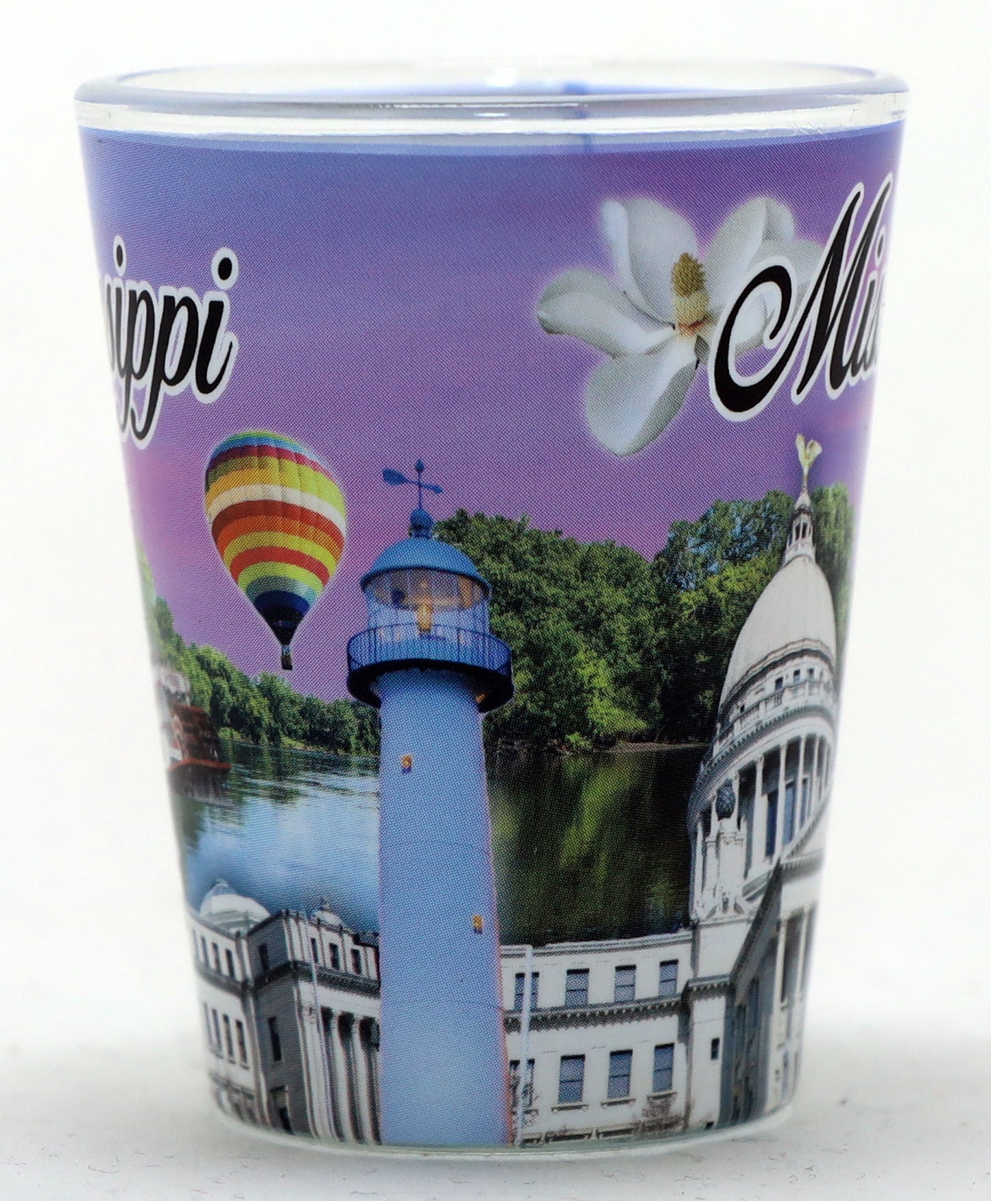 Mississippi Attractions Color Photo Ceramic Shot Glass