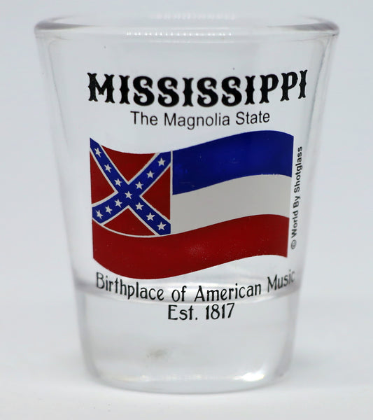 Mississippi State Flag Classic Design Shot Glass