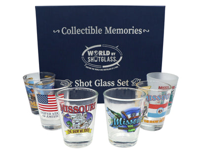 Missouri United States USA Souvenir Boxed Shot Glass Set (Set of 6)