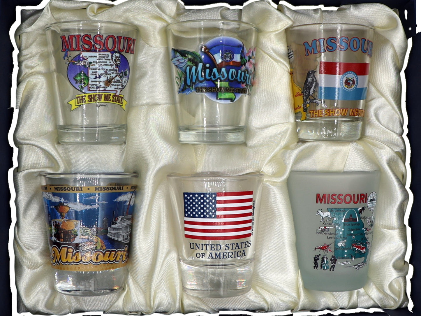 Missouri United States USA Souvenir Boxed Shot Glass Set (Set of 6)