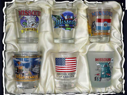 Missouri United States USA Souvenir Boxed Shot Glass Set (Set of 6)