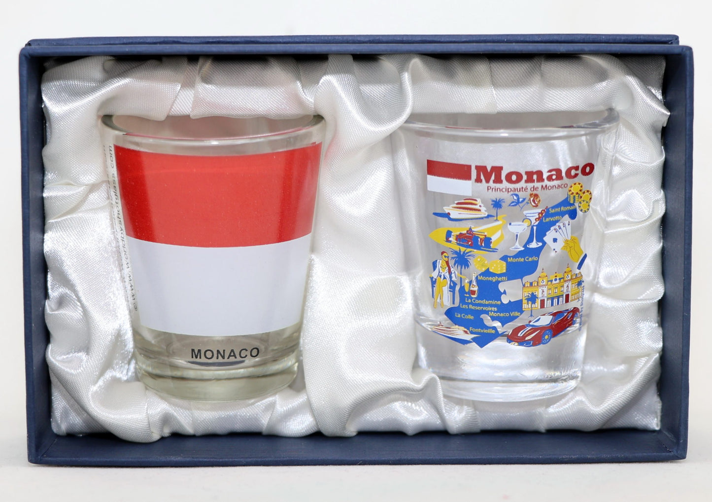 Monaco Souvenir Boxed Shot Glass Set (Set of 2)
