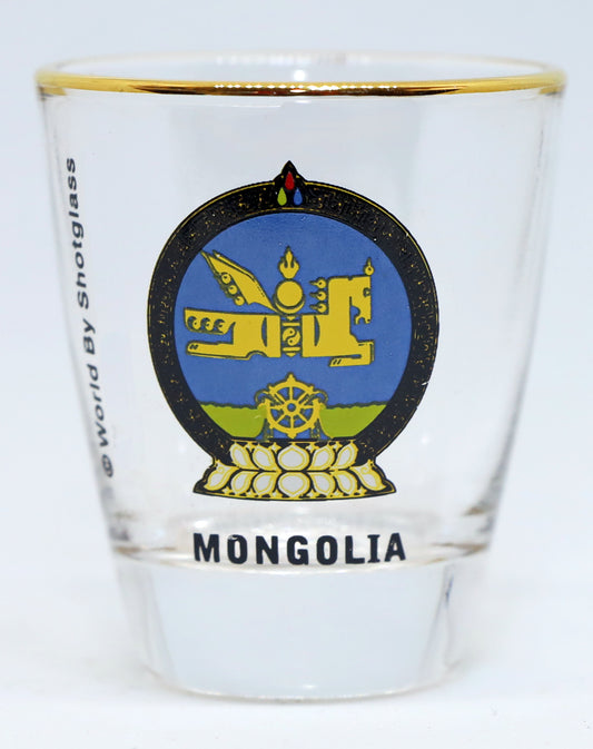 Mongolia Coat Of Arms Shot Glass