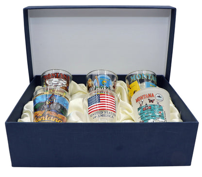 Montana United States USA Souvenir Boxed Shot Glass Set (Set of 6)
