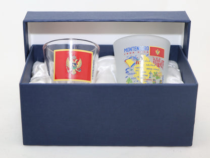 Montenegro Souvenir Boxed Shot Glass Set (Set of 2)