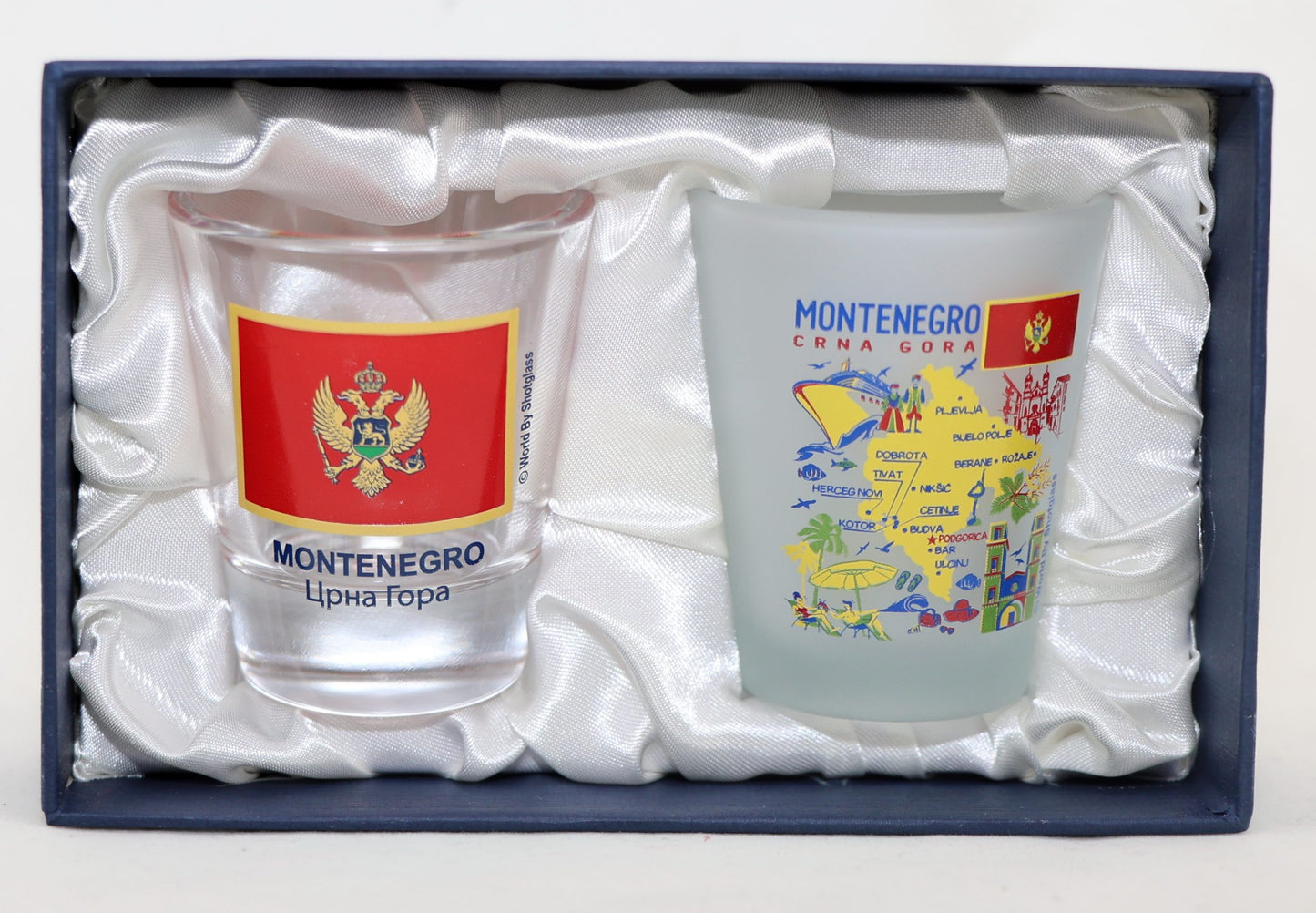 Montenegro Souvenir Boxed Shot Glass Set (Set of 2)