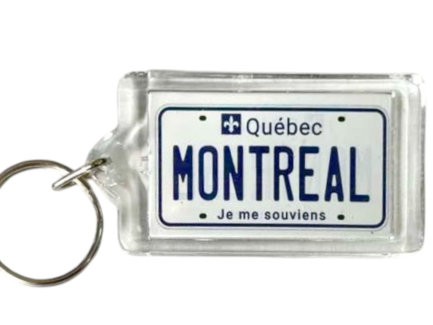 Montreal Quebec Canada License Plate Acrylic Rectangular Souvenir Keychain 2.5" X 1.5"