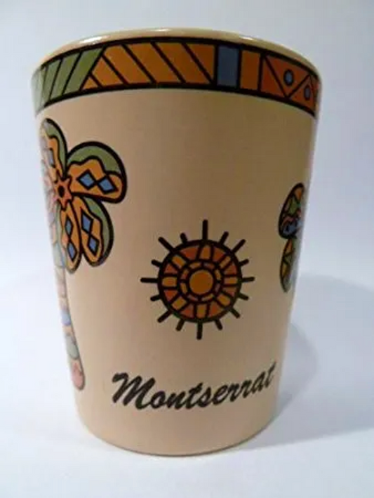 Montserrat Palms Ceramic Shot Glass