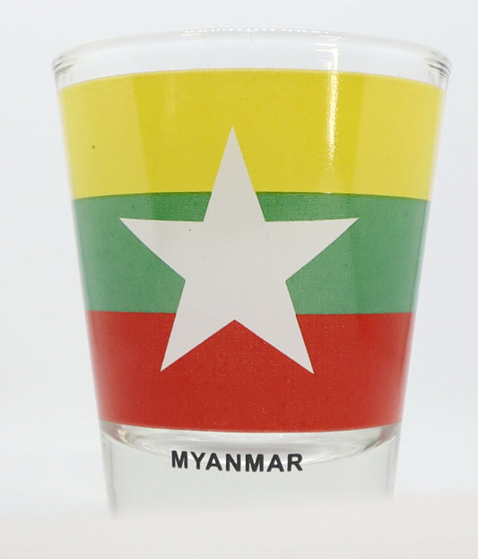 Myanmar Flag Shot Glass