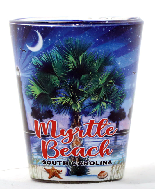 Myrtle Beach South Carolina Palm In and Out Shot Glass