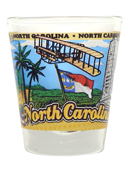 North Carolina United States USA Souvenir Boxed Shot Glass Set (Set of 6)
