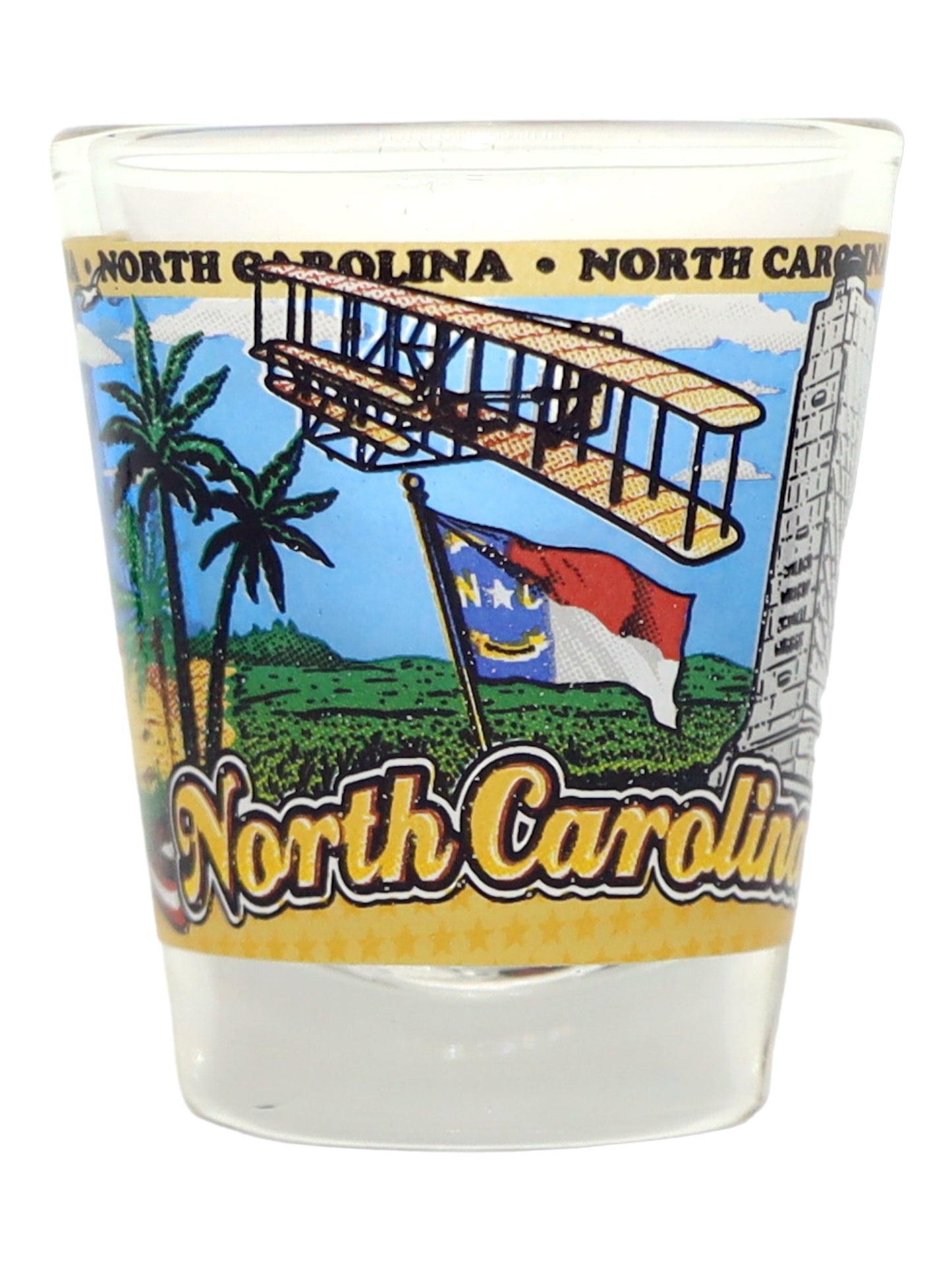 North Carolina State Wraparound Shot Glass