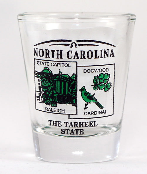 North Carolina State Scenery Green New Shot Glass