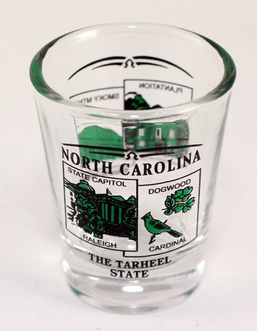 North Carolina State Scenery Green New Shot Glass