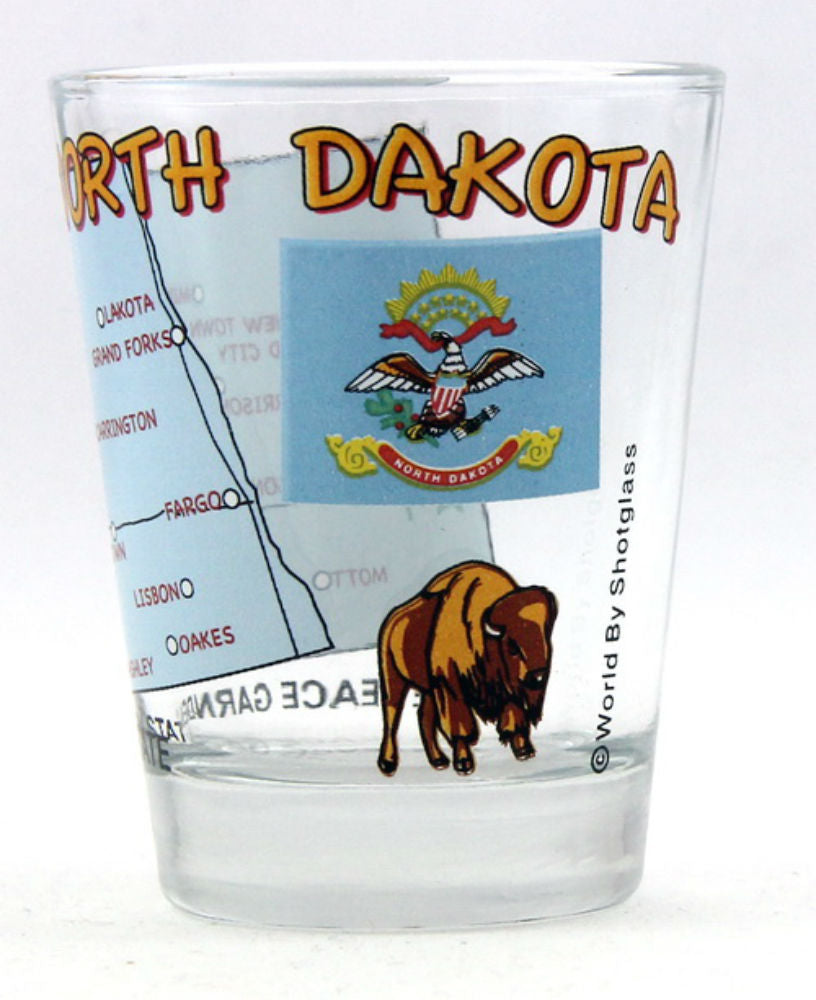 North Dakota United States USA Souvenir Boxed Shot Glass Set (Set of 6)