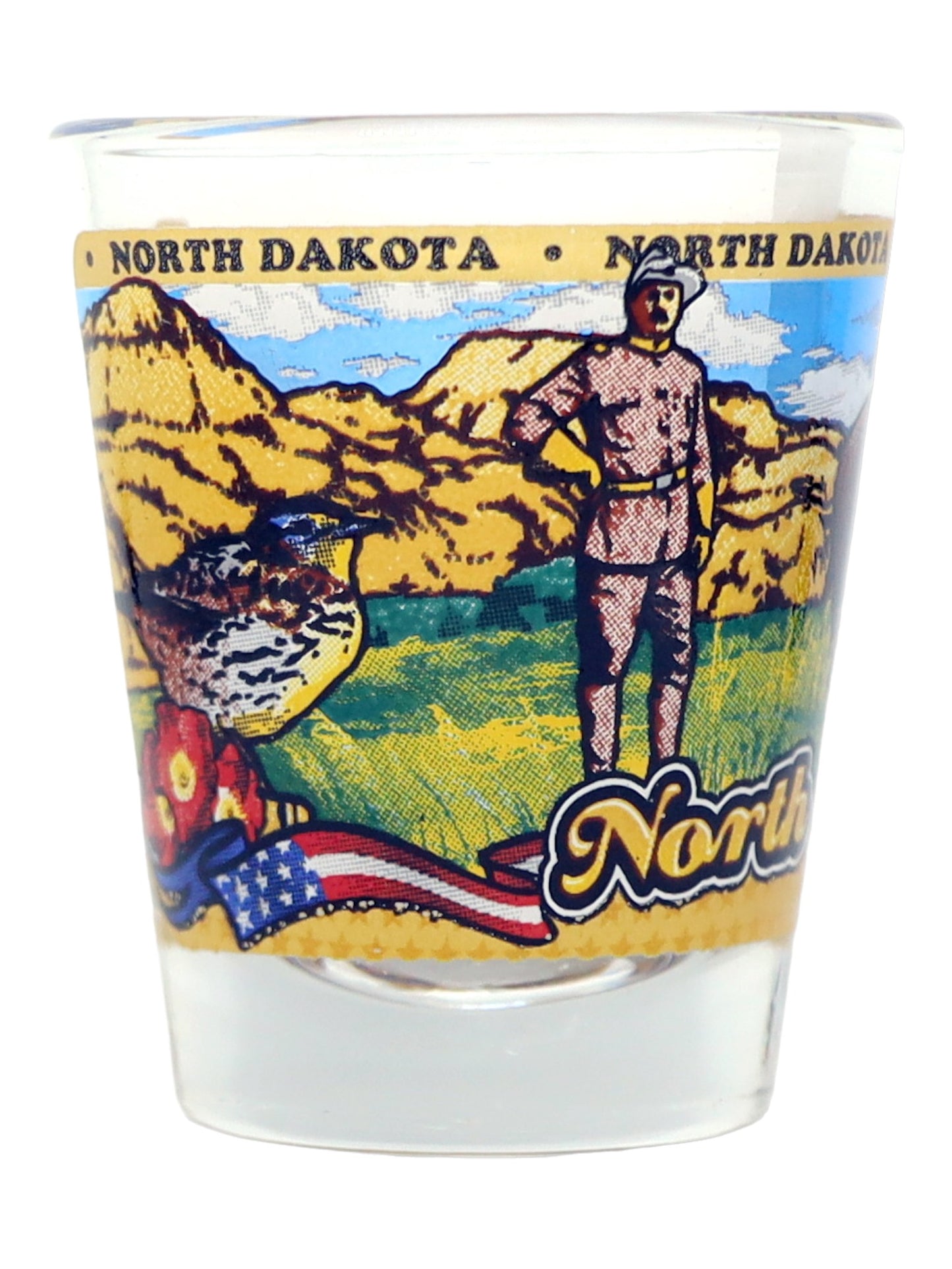 North Dakota State Wraparound Shot Glass