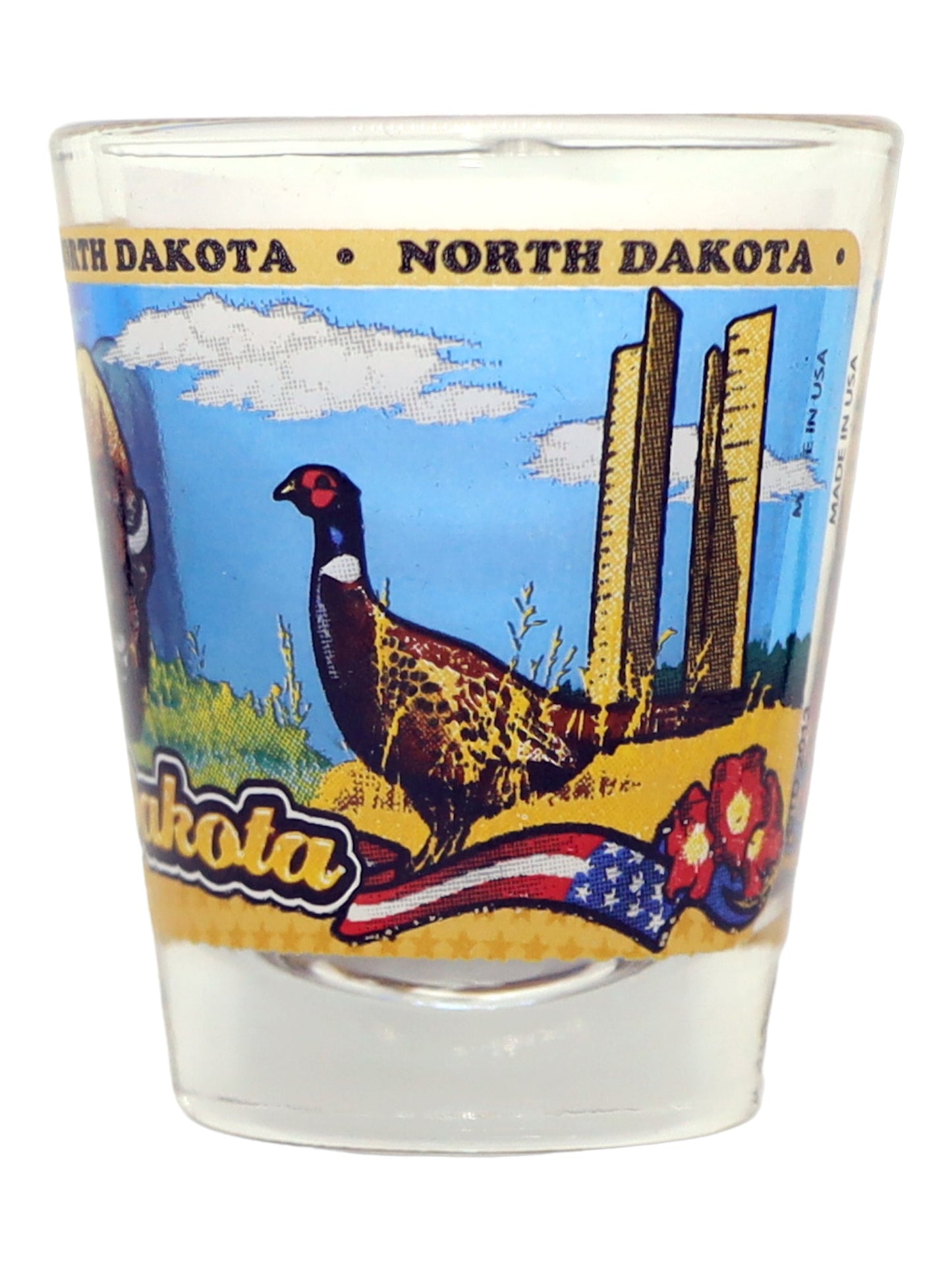 North Dakota State Wraparound Shot Glass