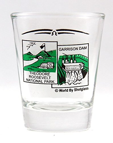 North Dakota State Scenery Green New Shot Glass