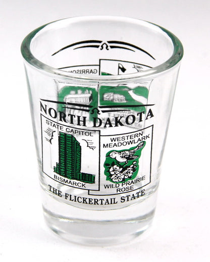 North Dakota State Scenery Green New Shot Glass