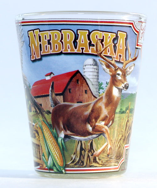 Nebraska State Mural Shot Glass JKS