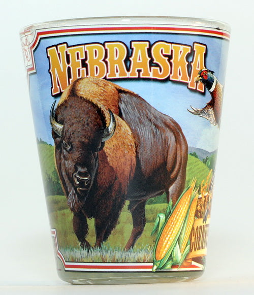 Nebraska State Mural Shot Glass JKS