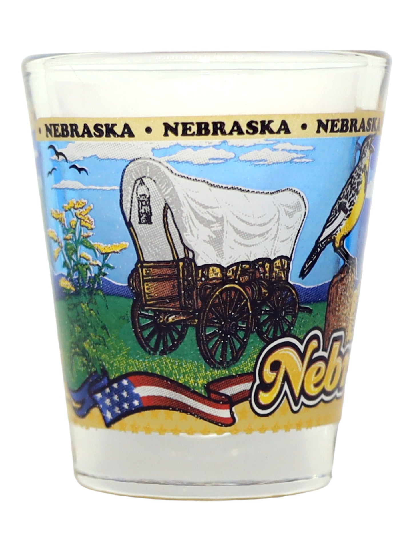 Nebraska State Wraparound Shot Glass