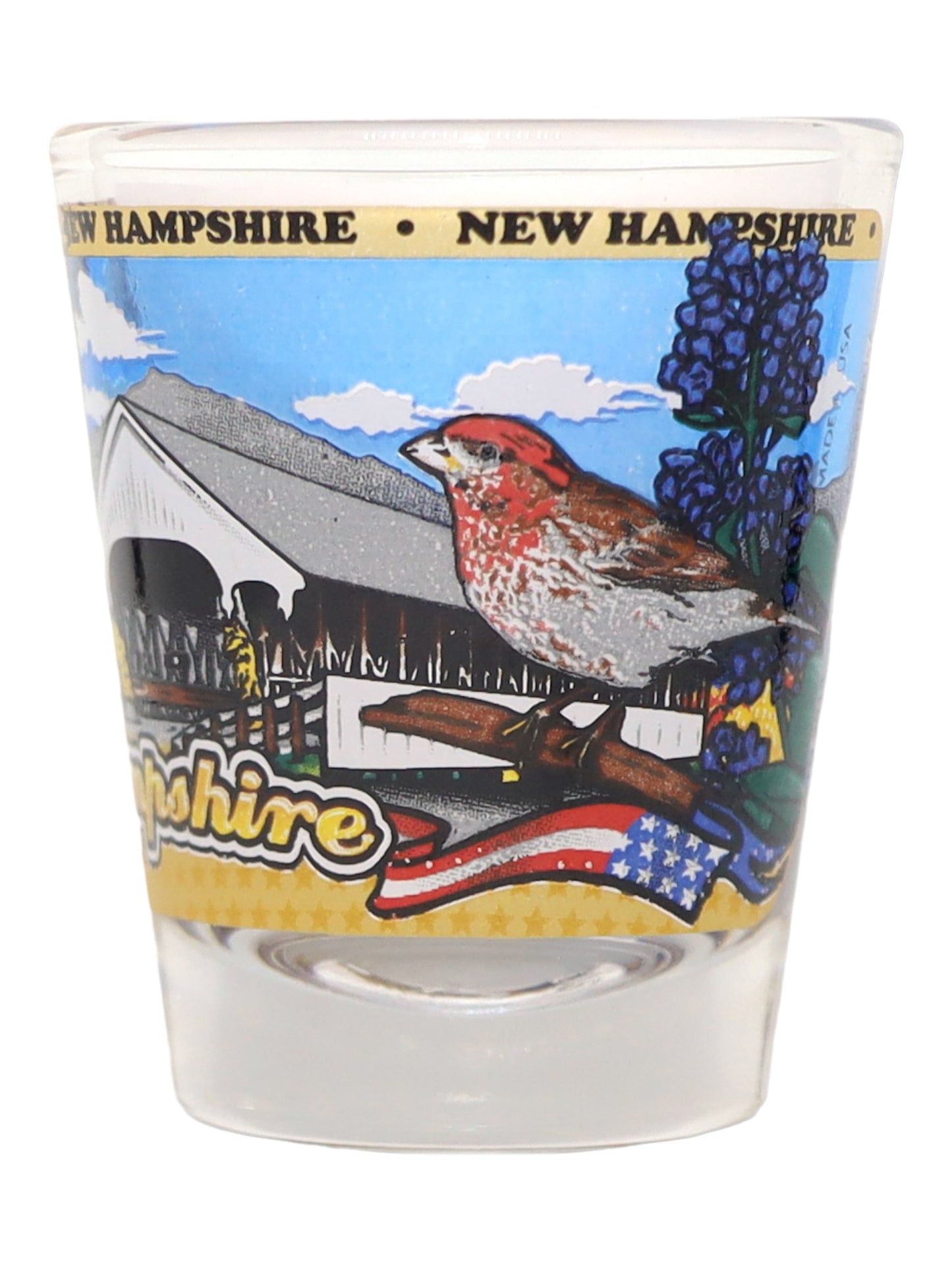 New Hampshire State Wraparound Shot Glass