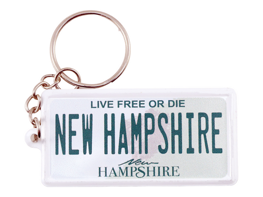 New Hampshire License Plate Aluminum Ultra-Slim Rectangular Souvenir Keychain 2.5" X 1.25"x 0.06"