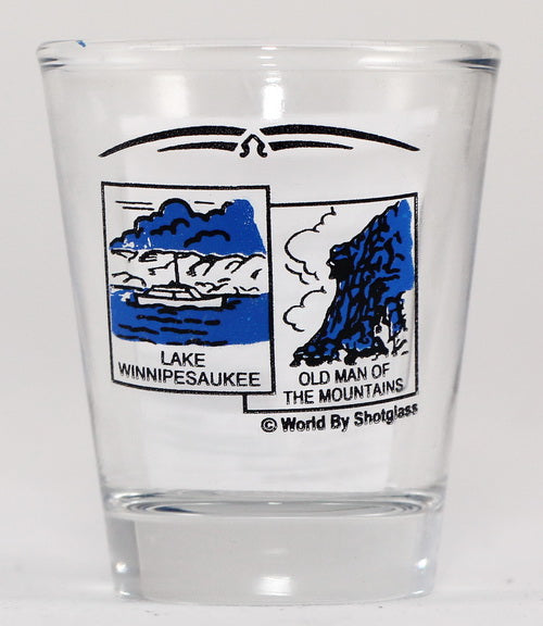 New Hampshire State Scenery Blue New Shot Glass