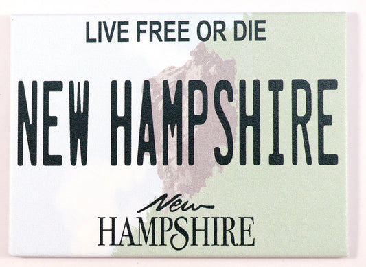 New Hampshire License Plate Fridge Collector's Souvenir Magnet 2.5" X 3.5"