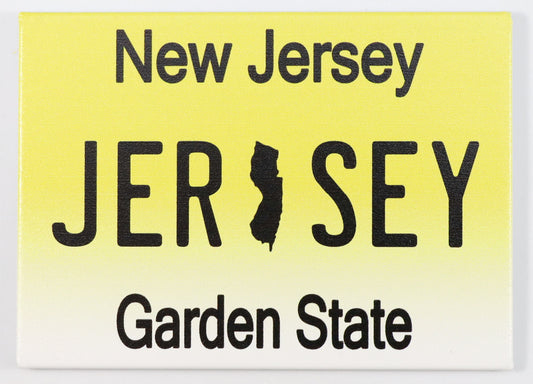 New Jersey License Plate Fridge Collector's Souvenir Magnet 2.5" X 3.5"