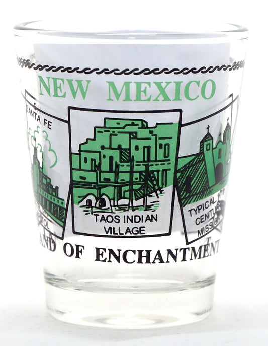 New Mexico Scenery Green Classic Design Shot Glass