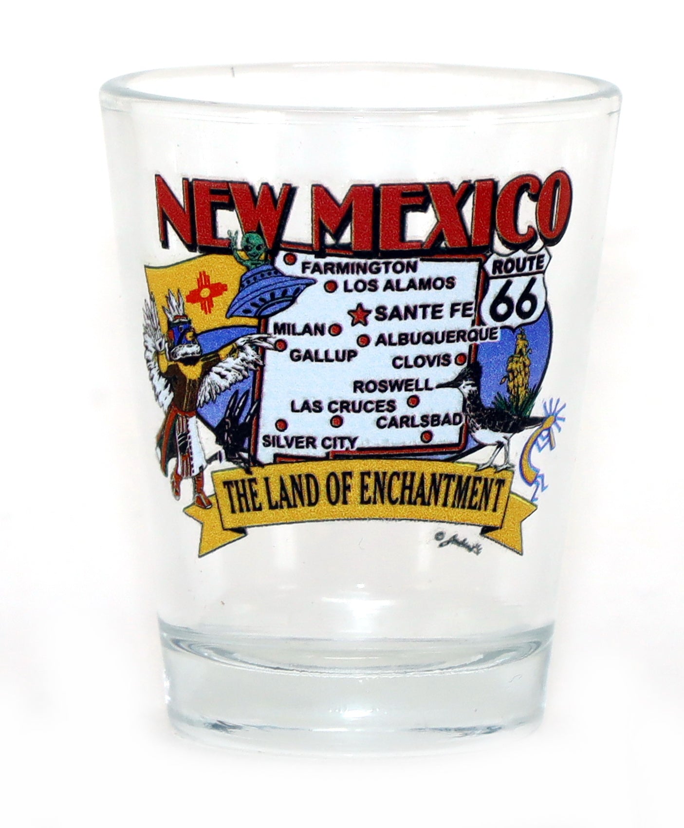 New Mexico State Elements Map Shot Glass