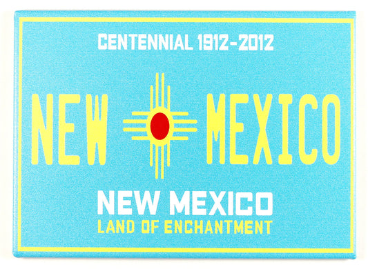 New Mexico License Plate Fridge Collector's Souvenir Magnet 2.5" X 3.5"