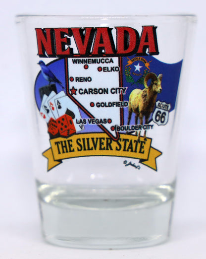 Nevada United States USA Souvenir Boxed Shot Glass Set (Set of 6)