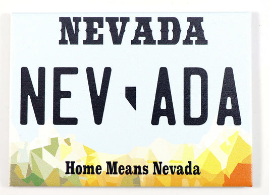 Nevada License Plate Fridge Collector's Souvenir Magnet 2.5" X 3.5"