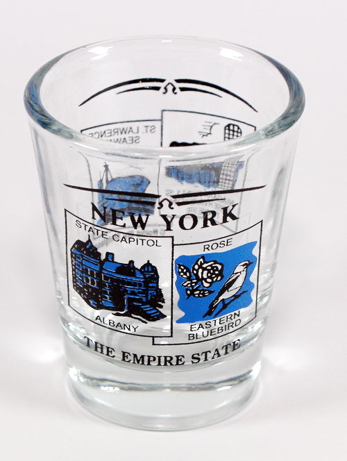 New York State Scenery Blue New Shot Glass