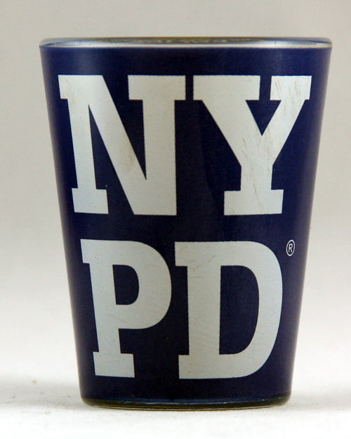 NYPD New York City Police Department Blue Shot Glass